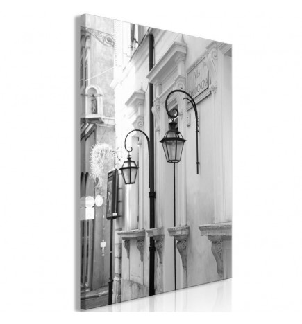 Schilderij - Street Lamps (1 Part) Vertical