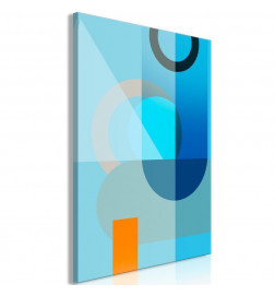 Schilderij - Blue Surface (1 Part) Vertical