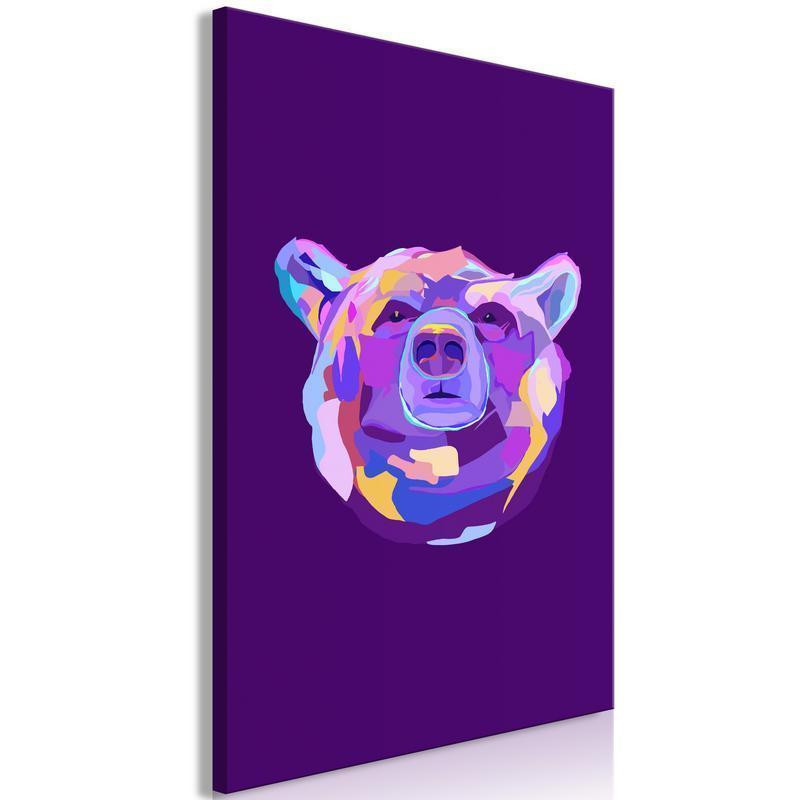 31,90 € Canvas Print - Colourful Bear (1 Part) Vertical