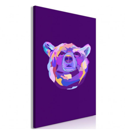 Quadro - Colourful Bear (1 Part) Vertical