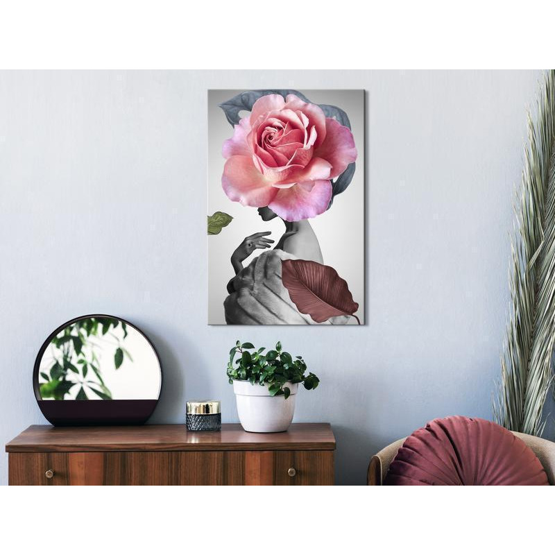 31,90 € Canvas Print - Rose and Fur (1 Part) Vertical