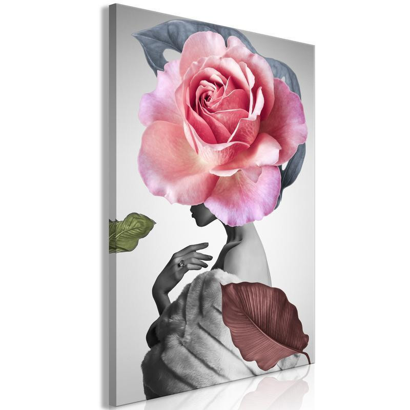 31,90 € Schilderij - Rose and Fur (1 Part) Vertical
