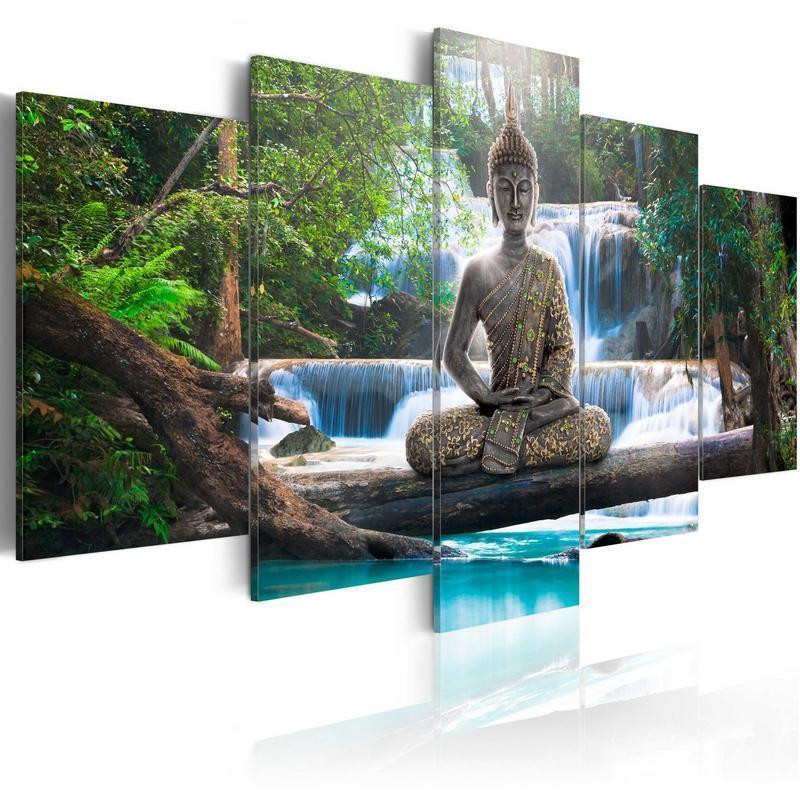 127,00 € Slika na aktilnem steklu - Buddha and Waterfall