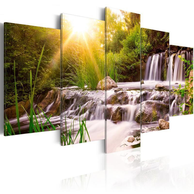 127,00 € Slika na aktilnem steklu - Forest Waterfall