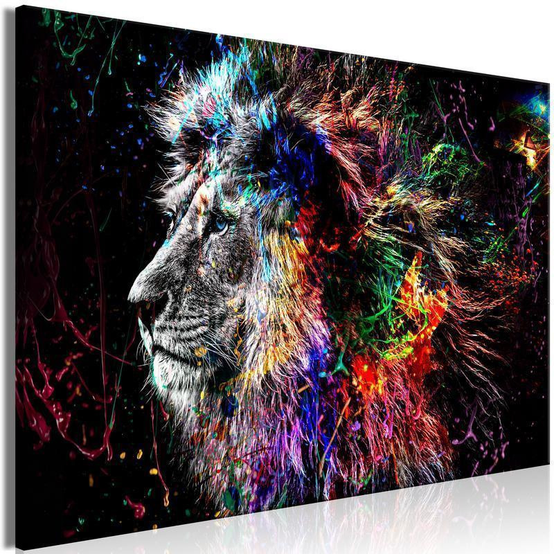31,90 € Leinwandbild - Crazy Lion (1 Part) Wide