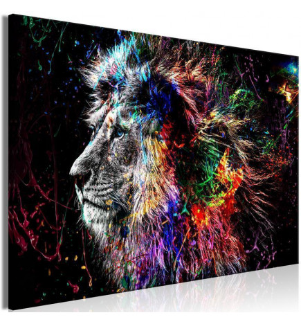 Canvas Print - Crazy Lion (1 Part) Wide