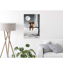 31,90 € Canvas Print - Elephant and Moon (1 Part) Vertical
