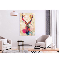 Tableau - Watercolor Deer (1 Part) Vertical