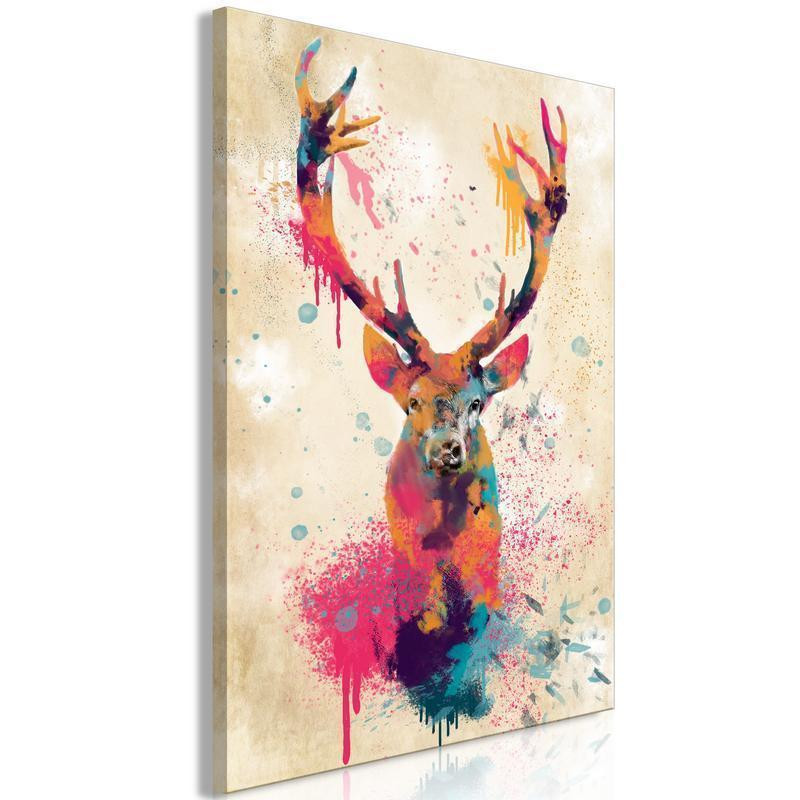 31,90 € Paveikslas - Watercolor Deer (1 Part) Vertical