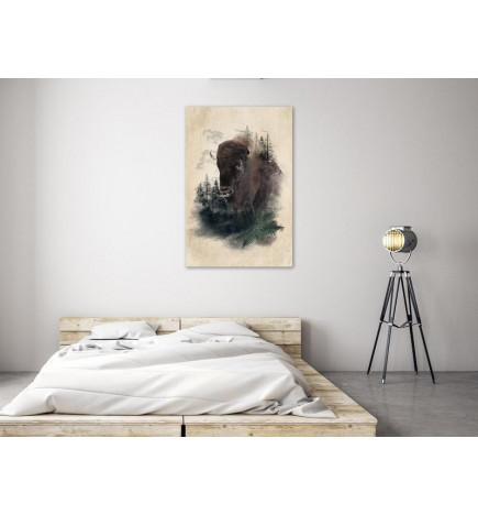 Schilderij - Stately Buffalo (1 Part) Vertical