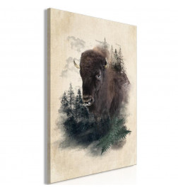 Schilderij - Stately Buffalo (1 Part) Vertical
