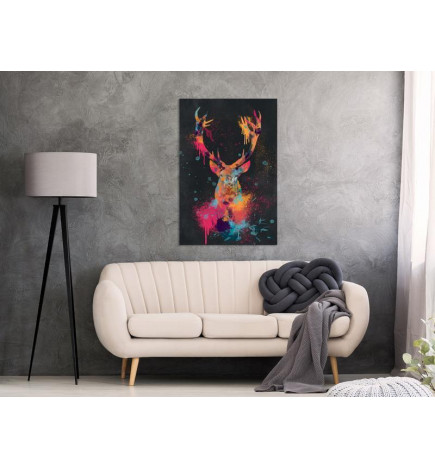 Schilderij - Spectacular Deer (1 Part) Vertical