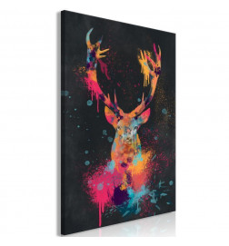 Schilderij - Spectacular Deer (1 Part) Vertical
