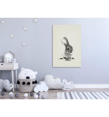 31,90 € Schilderij - Fluffy Bunny (1 Part) Vertical