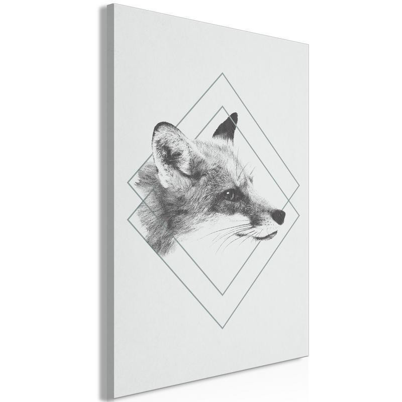 61,90 € Canvas Print - Clever Fox (1 Part) Vertical