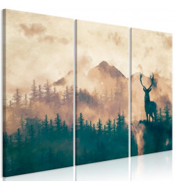 61,90 € Canvas Print - Proud Deer (3 Parts)