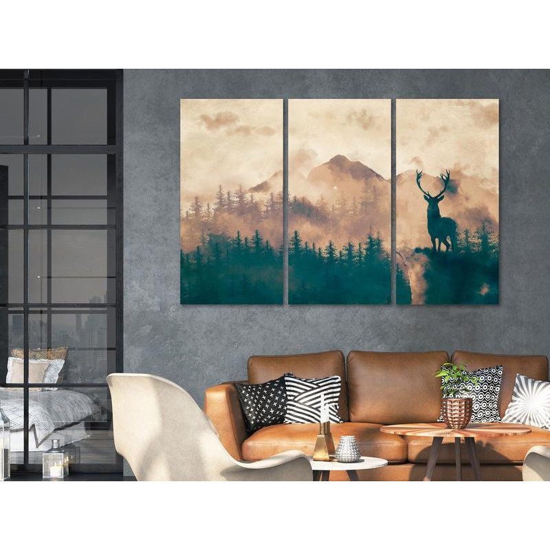 61,90 € Schilderij - Proud Deer (3 Parts)