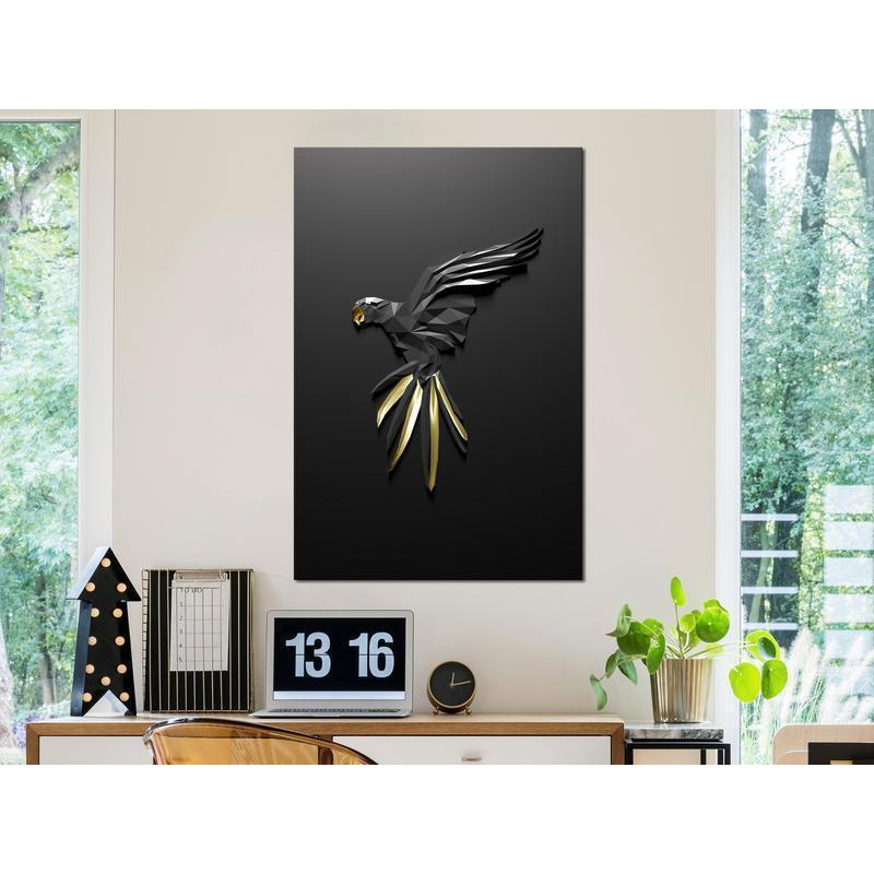 61,90 € Canvas Print - Black Parrot (1 Part) Vertical