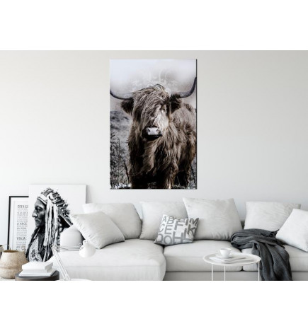 31,90 € Canvas Print - Highland Cow in Sepia