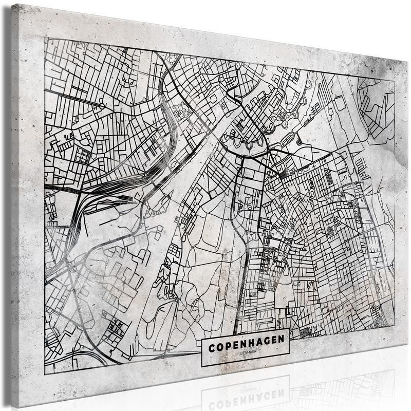 31,90 € Schilderij - Copenhagen Plan (1 Part) Wide