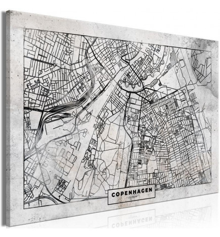 Schilderij - Copenhagen Plan (1 Part) Wide