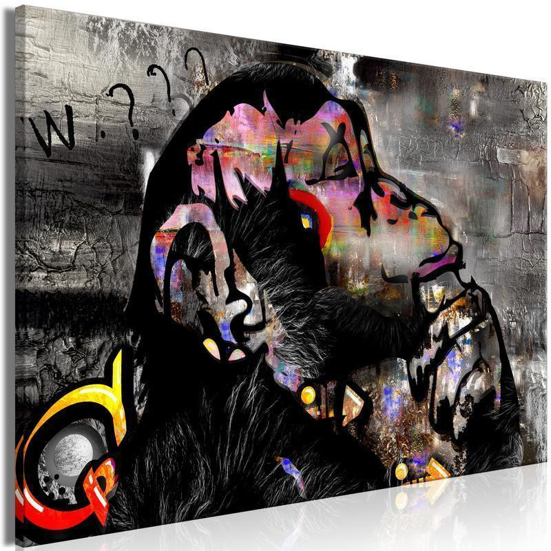 31,90 € Schilderij - Pensive Monkey (1 Part) Wide