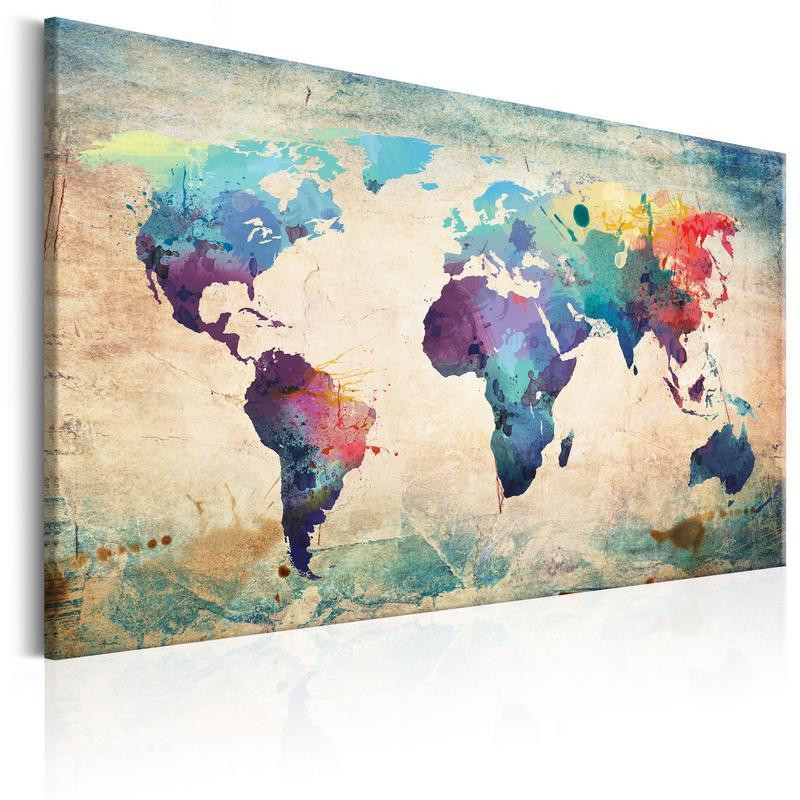 31,90 € Glezna - Rainbow-hued map