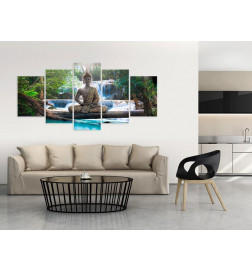 70,90 € Canvas Print - Buddha and waterfall