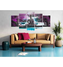 Canvas Print - Waterfall and Buddha