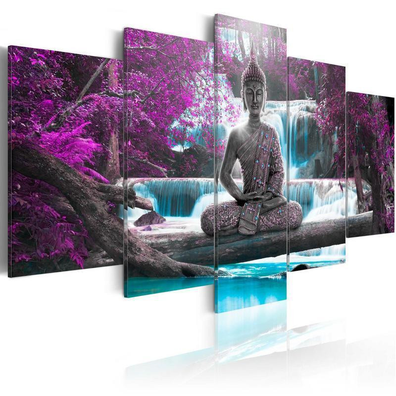 70,90 € Schilderij - Waterfall and Buddha