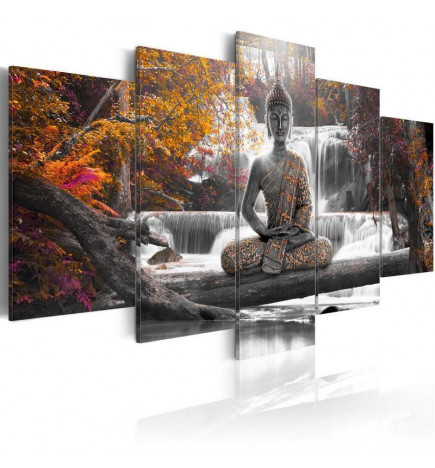 Schilderij - Autumn Buddha