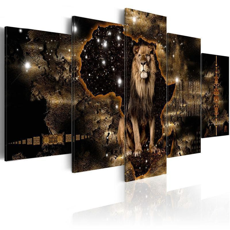 70,90 € Cuadro - Golden Lion (5 Parts) Wide