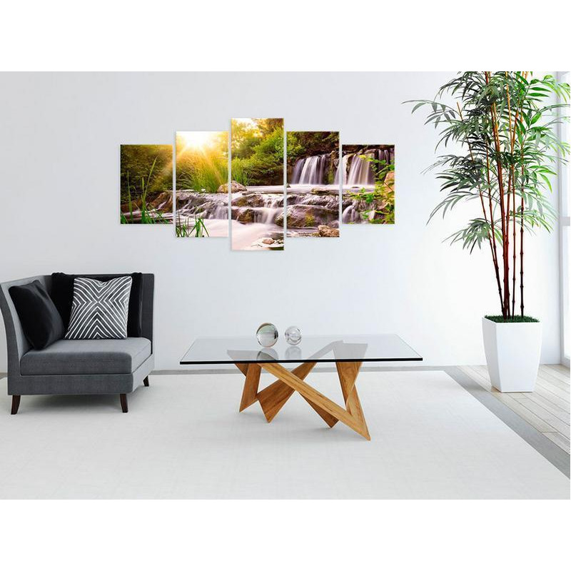 70,90 € Canvas Print - Forest Waterfall
