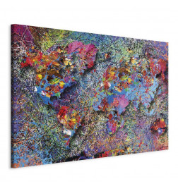 Canvas Print - Map: Jackson Pollock inspiration