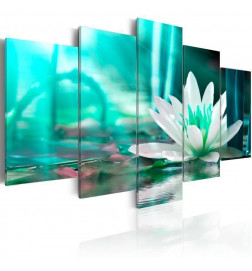 Schilderij - Turquoise Lotus