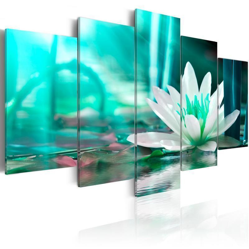 70,90 € Canvas Print - Turquoise Lotus