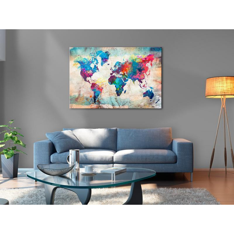 31,90 € Canvas Print - World Map: Colourful Madness