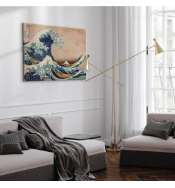 Schilderij - The Great Wave off Kanagawa (Reproduction)