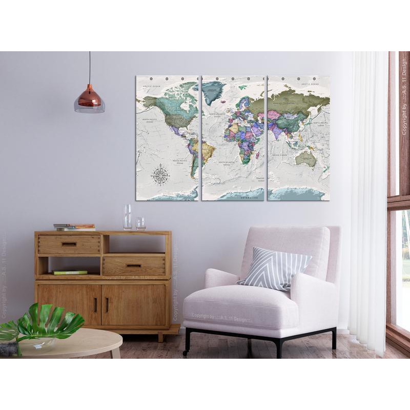 61,90 € Canvas Print - World Destinations (3 Parts)