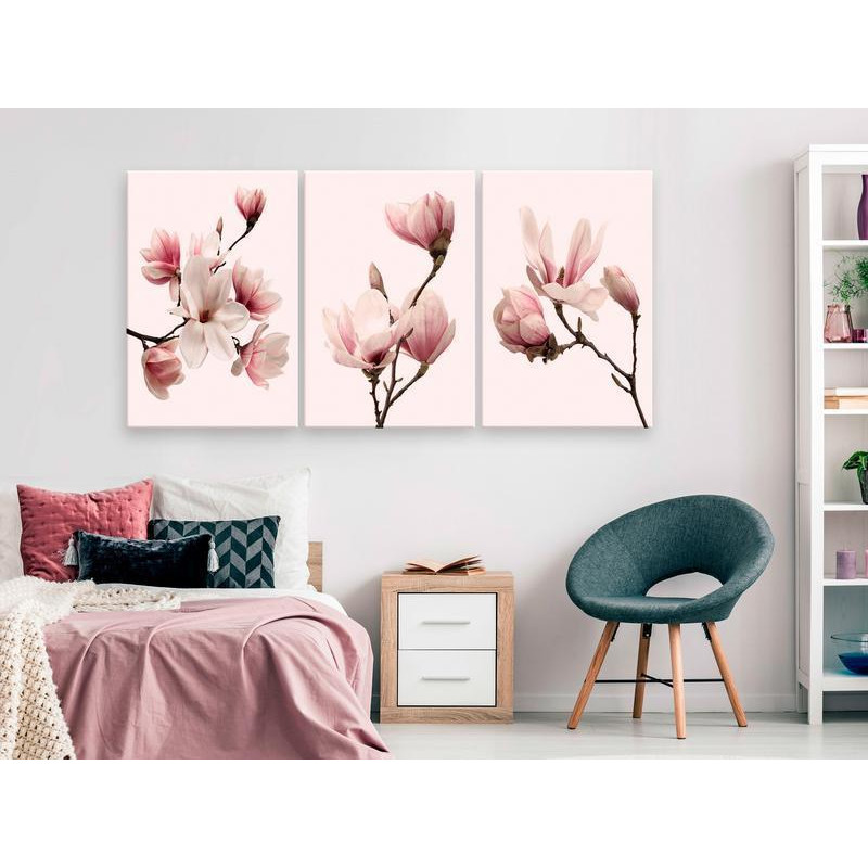 61,90 € Canvas Print - Spring Magnolias (3 Parts)