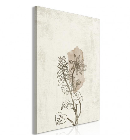 Canvas Print - Outline of Nature (1 Part) Vertical