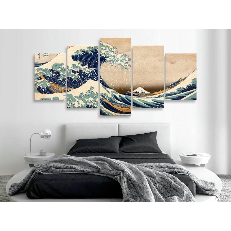 70,90 € Canvas Print - The Great Wave off Kanagawa (5 Parts) Wide