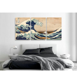 61,90 € Leinwandbild - The Great Wave off Kanagawa (3 Parts)