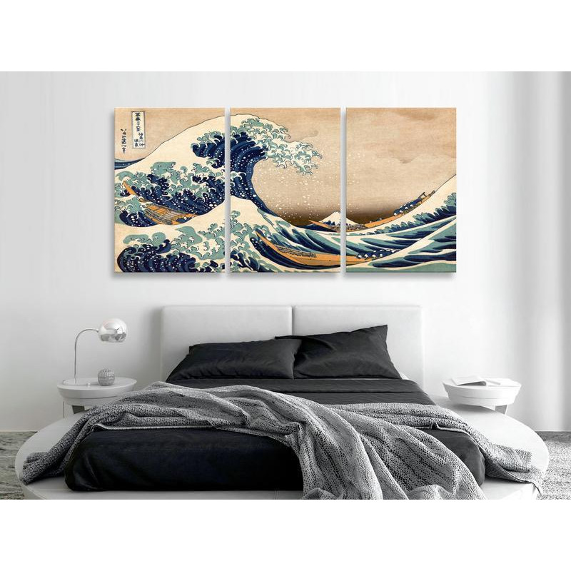 61,90 € Leinwandbild - The Great Wave off Kanagawa (3 Parts)
