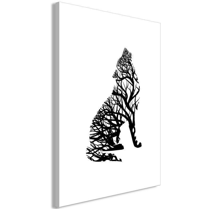 61,90 € Canvas Print - Wolf Trail (1 Part) Vertical