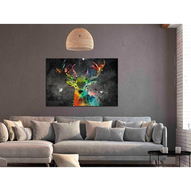 31,90 € Schilderij - Rainbow Deer (1 Part) Wide