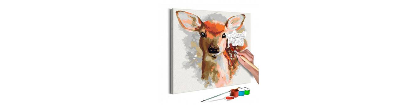 DIY pinturas con ciervos y ciervos. Fácil de hacer.