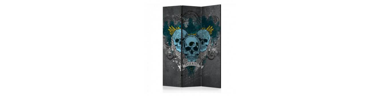 Vintage screens - skulls - comic books