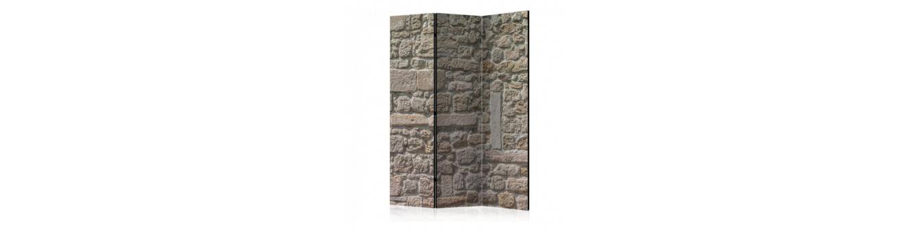 Muro de piedra de 3 paneles