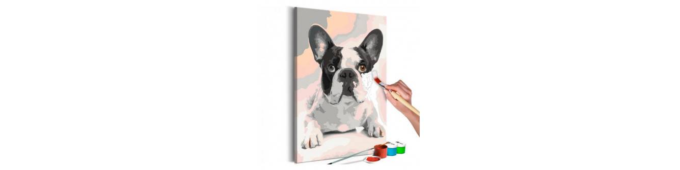diy paintings with the many dogs. Also suitable for children.